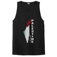 Palestinian Map Keffiyeh Thobe Patterns Palestine In Arabic PosiCharge Competitor Tank