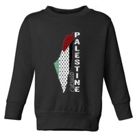 Palestinian Map Keffiyeh Thobe Patterns Palestine In Arabic Toddler Sweatshirt