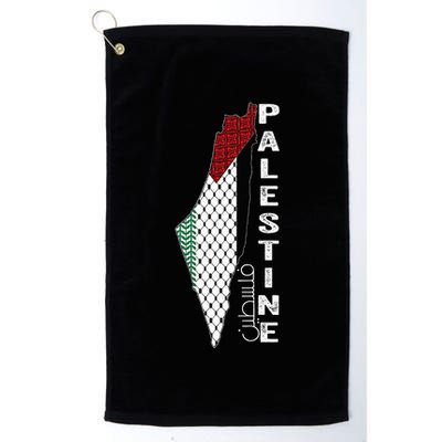 Palestinian Map Keffiyeh Thobe Patterns Palestine In Arabic Golf Towel