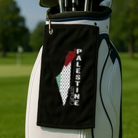 Palestinian Map Keffiyeh Thobe Patterns Palestine In Arabic Golf Towel