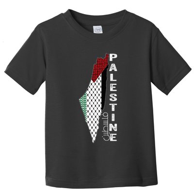 Palestinian Map Keffiyeh Thobe Patterns Palestine In Arabic Toddler T-Shirt