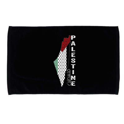 Palestinian Map Keffiyeh Thobe Patterns Palestine In Arabic Microfiber Hand Towel