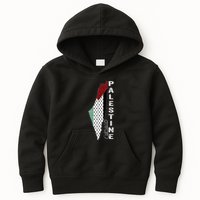 Palestinian Map Keffiyeh Thobe Patterns Palestine In Arabic Kids Hoodie