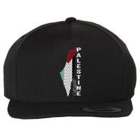 Palestinian Map Keffiyeh Thobe Patterns Palestine In Arabic Wool Snapback Cap