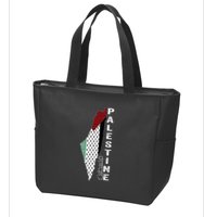 Palestinian Map Keffiyeh Thobe Patterns Palestine In Arabic Zip Tote Bag