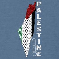 Palestinian Map Keffiyeh Thobe Patterns Palestine In Arabic Garment-Dyed Sweatshirt