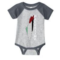 Palestinian Map Keffiyeh Thobe Patterns Palestine In Arabic Infant Baby Jersey Bodysuit