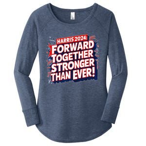 President Madam Kamala Vote For Democratic Candidate 2024 Women's Perfect Tri Tunic Long Sleeve Shirt