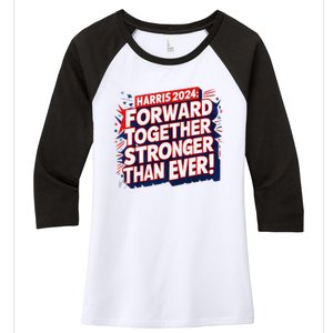 President Madam Kamala Vote For Democratic Candidate 2024 Women's Tri-Blend 3/4-Sleeve Raglan Shirt