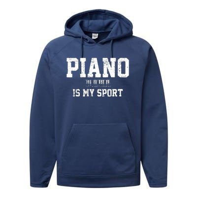 Piano Music Keyboard Musical Instrument Performance Fleece Hoodie