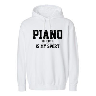 Piano Music Keyboard Musical Instrument Garment-Dyed Fleece Hoodie