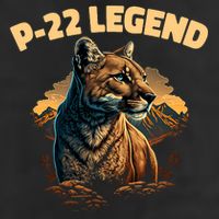 P22 Mountain Lion Silver Lake P22 7 Panel Mesh Trucker Snapback Hat