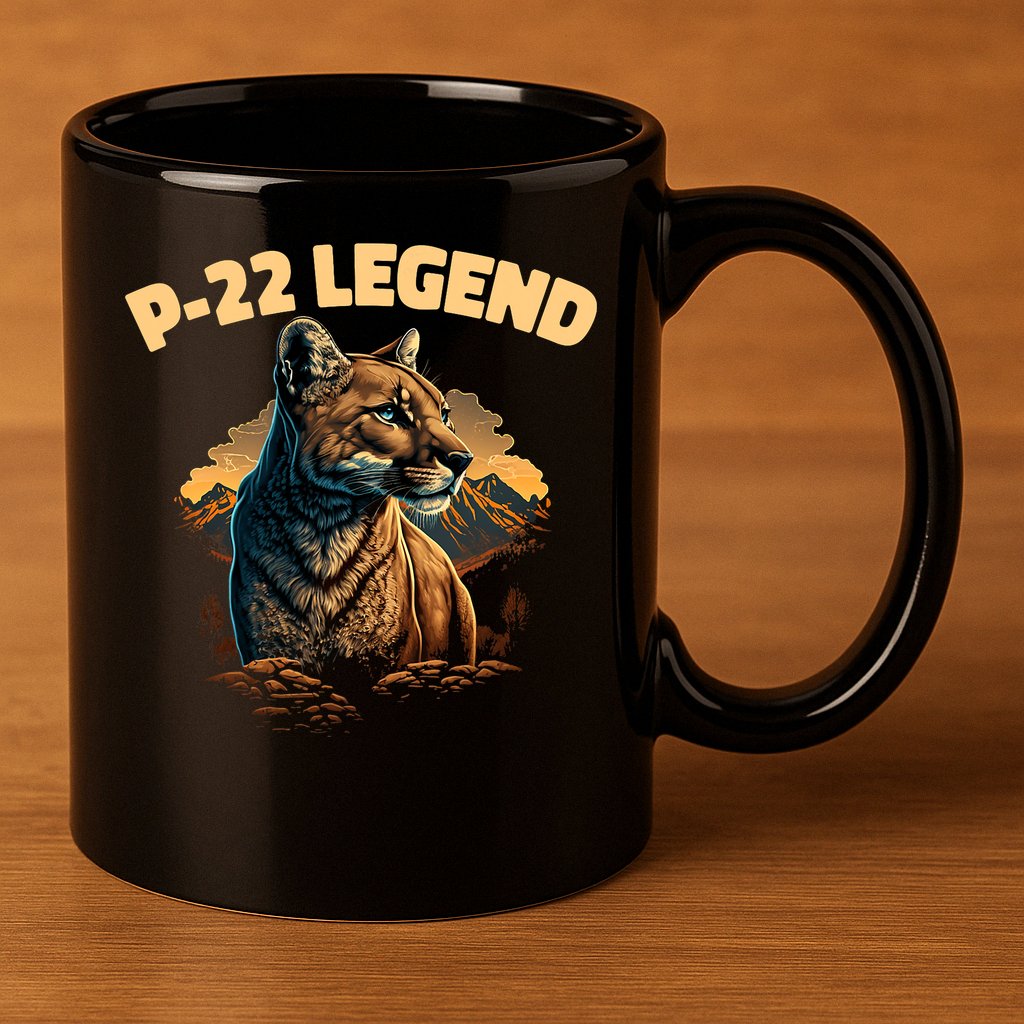P22 Mountain Lion Silver Lake P22 11oz C Handle Ceramic Mug