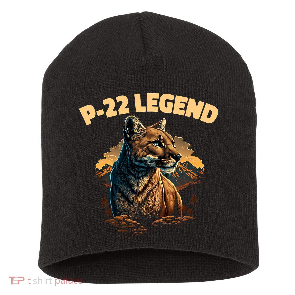 P22 Mountain Lion Silver Lake P22 Short Acrylic Beanie