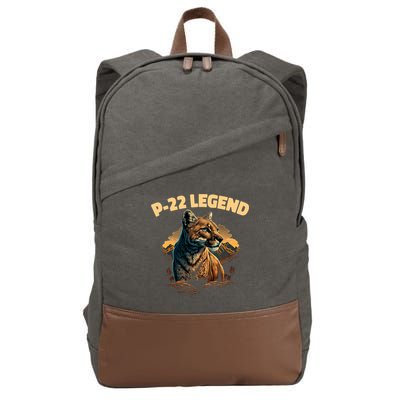 P22 Mountain Lion Silver Lake P22 Cotton Canvas Backpack
