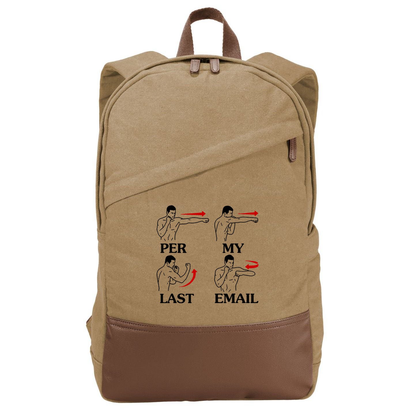 Per My Last Email Funny Men Costumed Cotton Canvas Backpack
