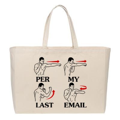 Per My Last Email Funny Men Costumed Cotton Canvas Jumbo Tote