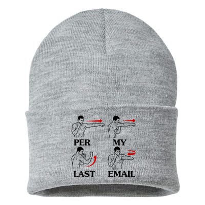 Per My Last Email Funny Men Costumed Sustainable Knit Beanie