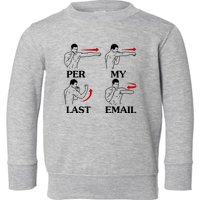 Per My Last Email Funny Men Costumed Toddler Sweatshirt