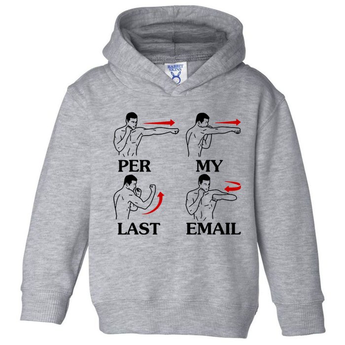 Per My Last Email Funny Men Costumed Toddler Hoodie