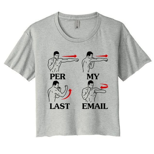 Per My Last Email Funny Men Costumed Crop Top