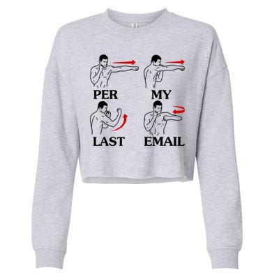 Per My Last Email Funny Men Costumed Cropped Pullover Crew