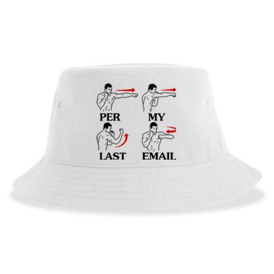 Per My Last Email Funny Men Costumed Sustainable Bucket Hat