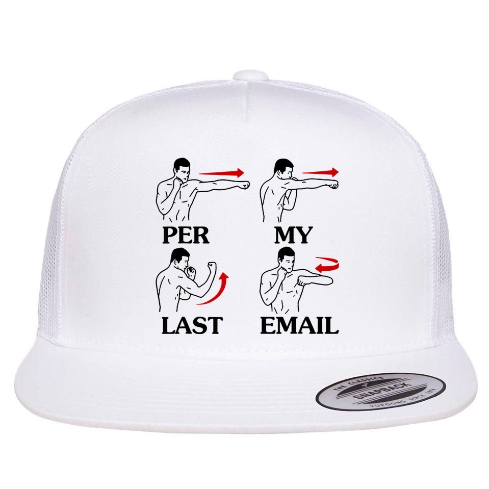 Per My Last Email Funny Men Costumed Flat Bill Trucker Hat
