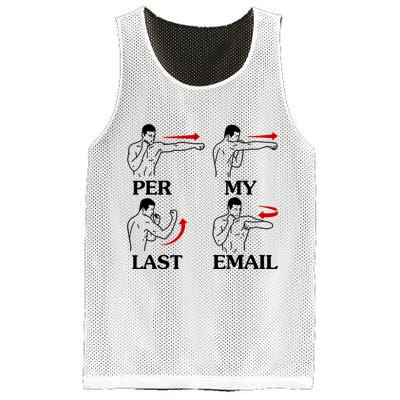Per My Last Email Funny Men Costumed Mesh Reversible Basketball Jersey Tank
