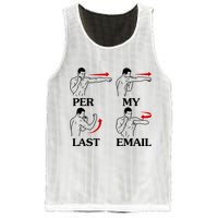 Per My Last Email Funny Men Costumed Mesh Reversible Basketball Jersey Tank