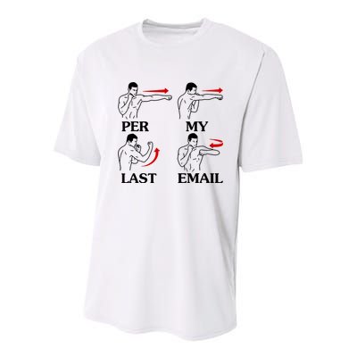 Per My Last Email Funny Men Costumed Youth Performance Sprint T-Shirt