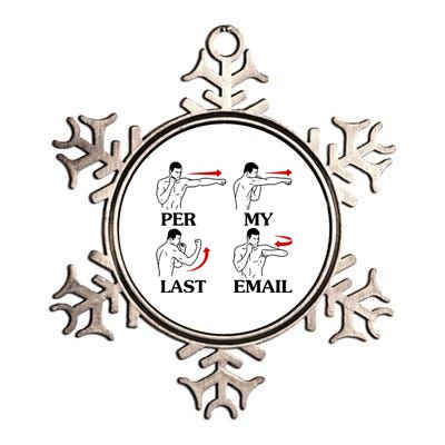 Per My Last Email Funny Men Costumed Metallic Star Ornament