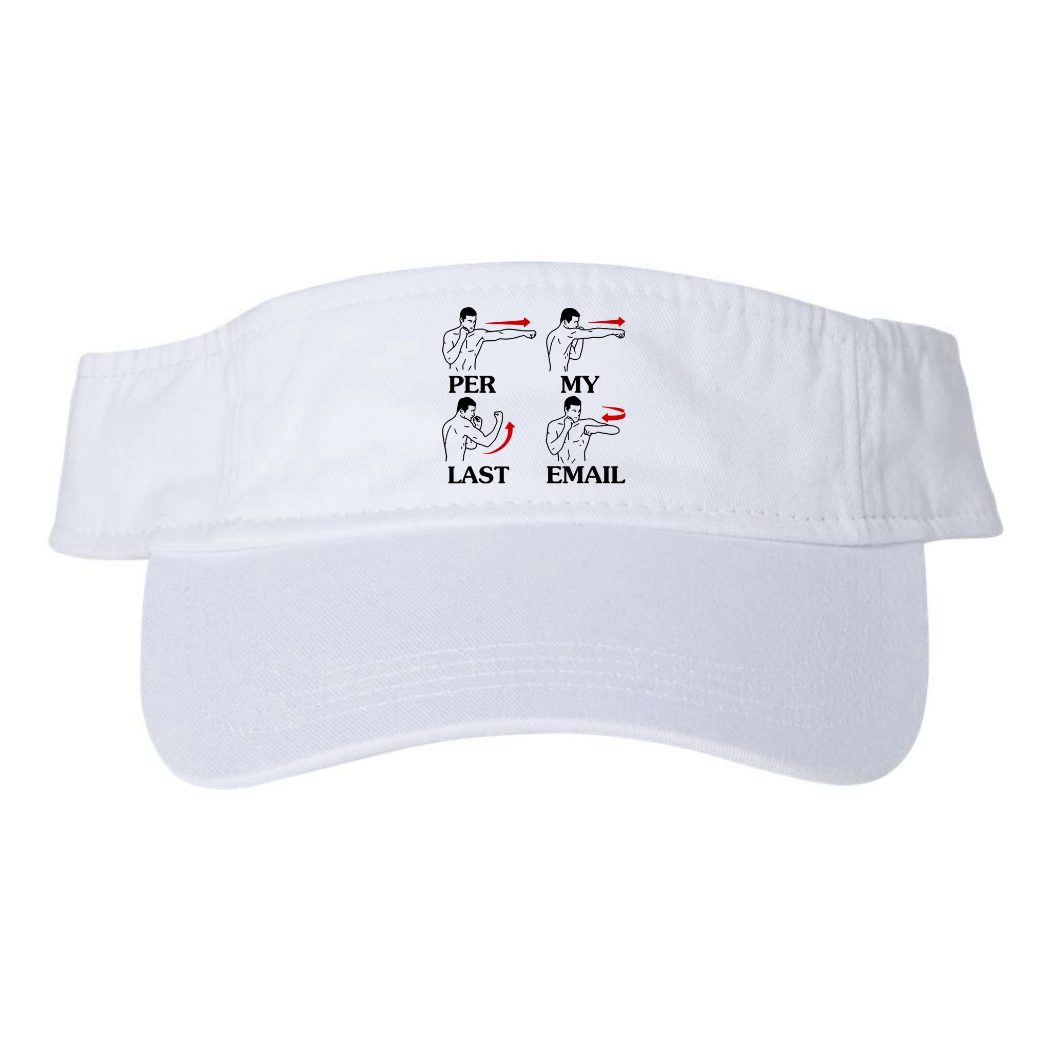 Per My Last Email Funny Men Costumed Visor