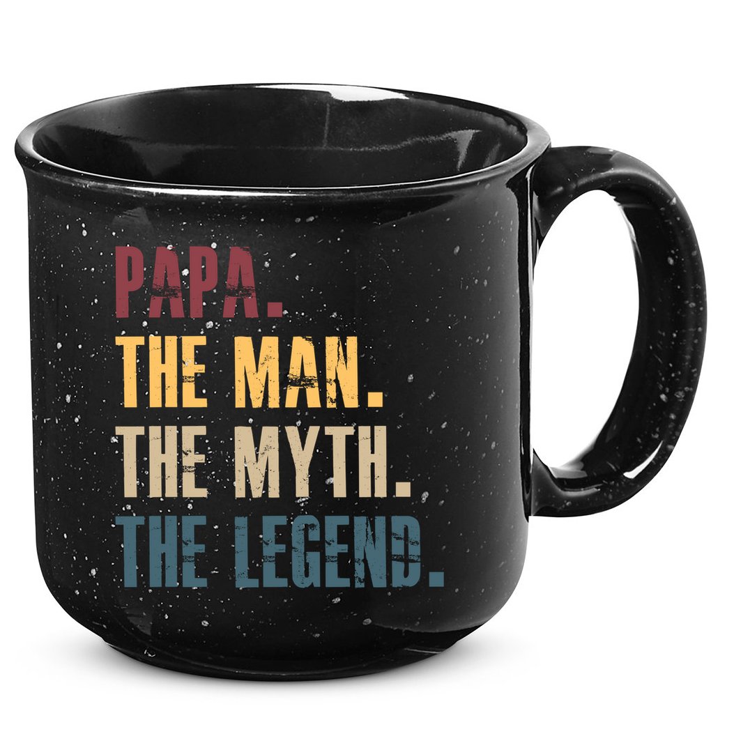 Papa Myth Legend And Dad Funny Father Gift Meaningful Gift 15oz Campfire Ceramic Mug