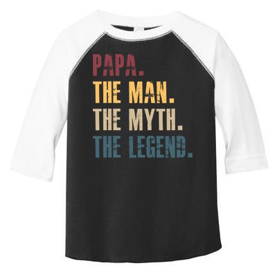 Papa Myth Legend And Dad Funny Father Gift Meaningful Gift Toddler Fine Jersey T-Shirt