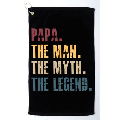Papa Myth Legend And Dad Funny Father Gift Meaningful Gift Golf Towel