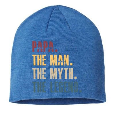 Papa Myth Legend And Dad Funny Father Gift Meaningful Gift Sustainable Beanie