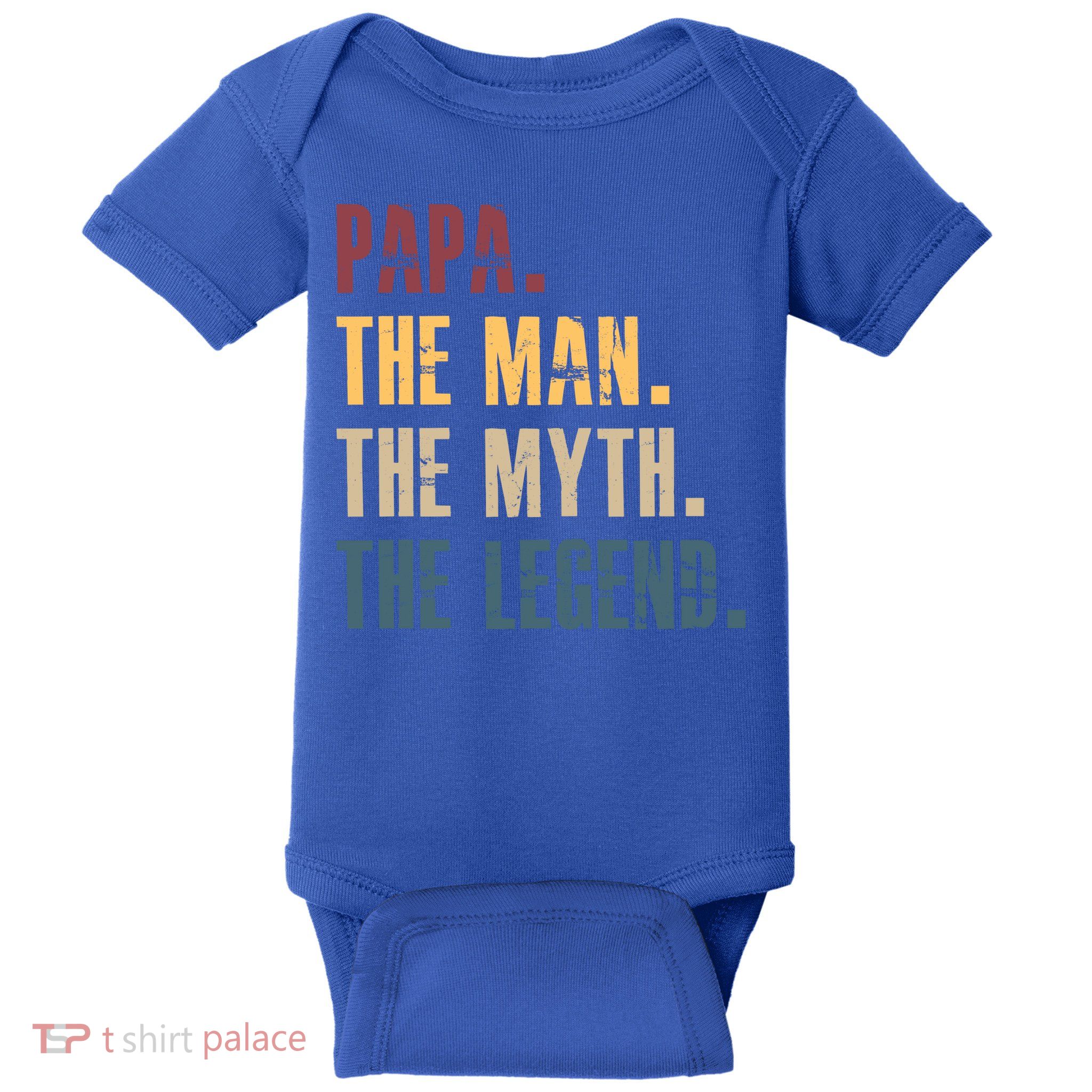 Papa Myth Legend And Dad Funny Father Gift Meaningful Gift Baby Bodysuit