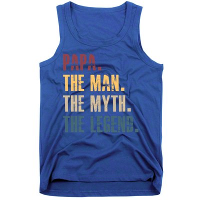 Papa Myth Legend And Dad Funny Father Gift Meaningful Gift Tank Top