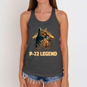 P22 Mountain Lion Silver Lake P22 Women's Knotted Racerback Tank