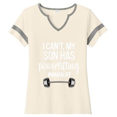 Powerlifting Mama Life Funny Powerlifting Mom Meaningful Gift Ladies Halftime Notch Neck Tee