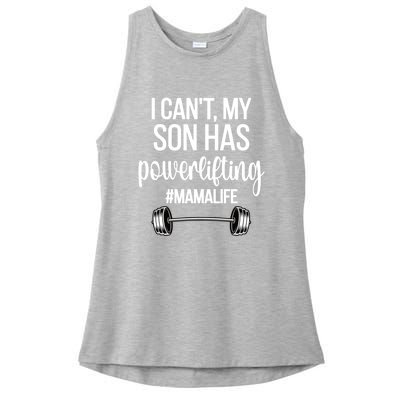 Powerlifting Mama Life Funny Powerlifting Mom Meaningful Gift Ladies PosiCharge Tri-Blend Wicking Tank