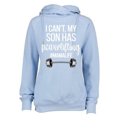 Powerlifting Mama Life Funny Powerlifting Mom Meaningful Gift Womens Funnel Neck Pullover Hood