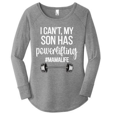 Powerlifting Mama Life Funny Powerlifting Mom Meaningful Gift Women's Perfect Tri Tunic Long Sleeve Shirt