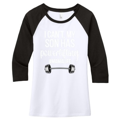 Powerlifting Mama Life Funny Powerlifting Mom Meaningful Gift Women's Tri-Blend 3/4-Sleeve Raglan Shirt