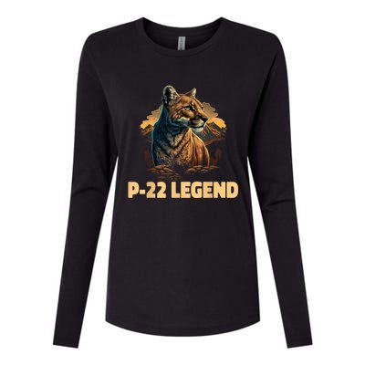 P22 Mountain Lion Silver Lake P22 Womens Cotton Relaxed Long Sleeve T-Shirt