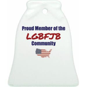 PROUD MEMBER LGBFJB Community Fulton County Indictment Ceramic Bell Ornament