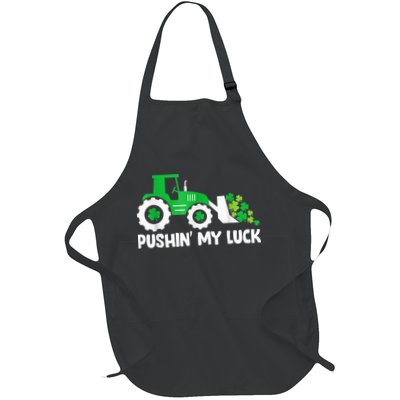 Pushing My Luck Tractor Truck St Patricks Day Apron