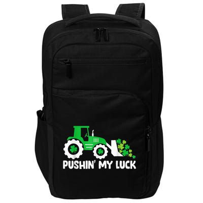 Pushing My Luck Tractor Truck St Patricks Day Impact Tech Backpack