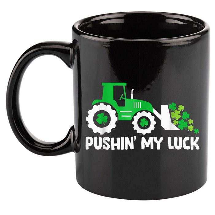 Pushing My Luck Tractor Truck St Patricks Day 11oz C Handle Ceramic Mug